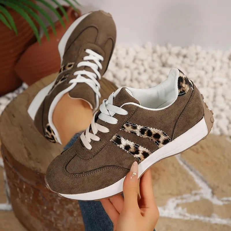 Fashionable New Style Elegant Lace Up Casual Shoes Women Spring/Autumn Round Toe Thick Sole Anti Slip Comfortable Sports Shoes