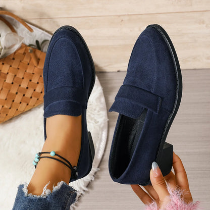 Women Pumps Spring Autumn Fashion Casual Medium Heel Pointed Toe Leopard Print Shoes Women Comfortable Slip-On Shoes for Women