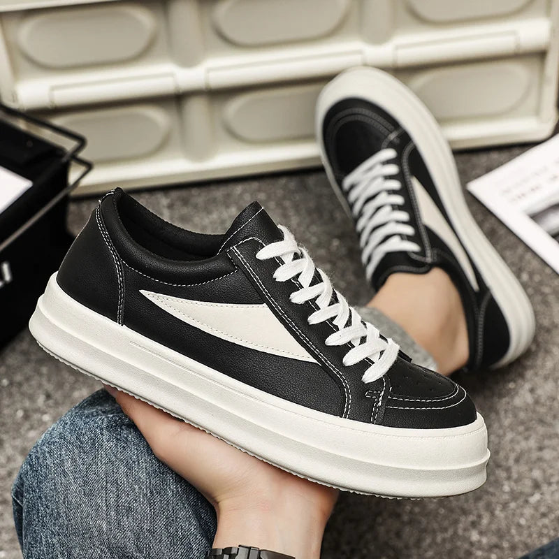 Plain Color Men Low Top Casual Skate Shoes Breathable Fabric Interior Stable Grip Sole Daily Travel Strolling Dail Flat Sneakers