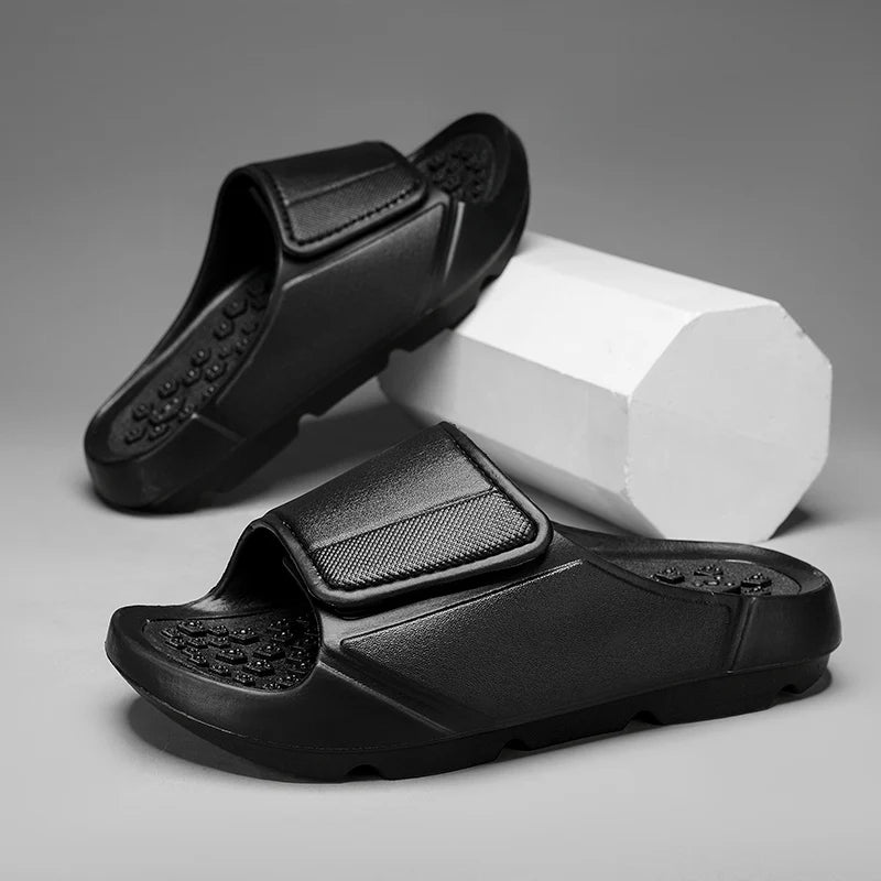 New Summer Men Massage Slippers Sides Indoor Outdoor Sandals Beach Casual Shoes Soft Sole Slides Men Flip-flops Men&