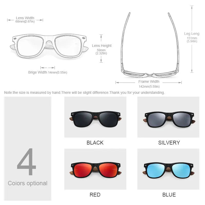 Natural Wood Polarized Sunglasses