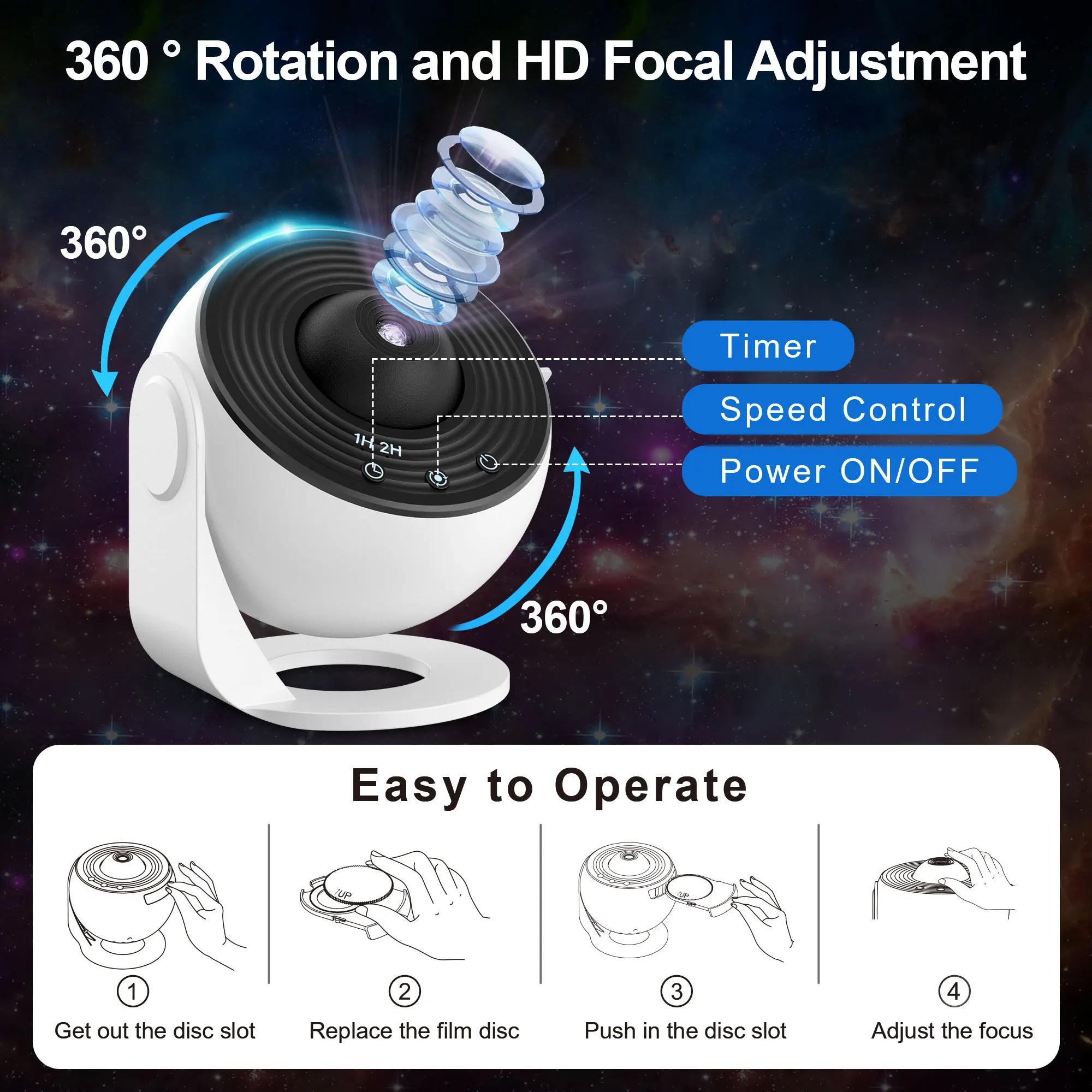 Galaxy Dreams Projector Light