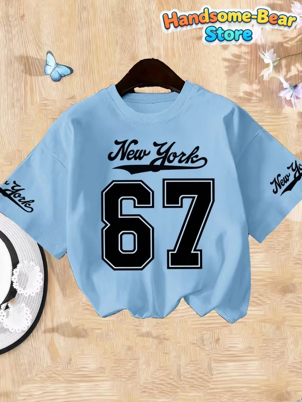 67 Meme T-Shirt for Kids Funny Digital 3D Print Number 67 Football Jersey T Shirt Loose Jersey Style Fashion Children's Clothing
