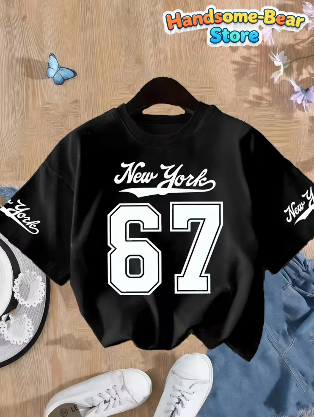 67 Meme T-Shirt for Kids Funny Digital 3D Print Number 67 Football Jersey T Shirt Loose Jersey Style Fashion Children's Clothing