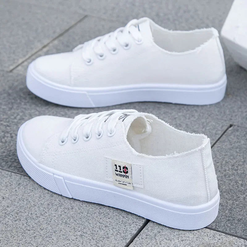 2026 Spring Summer Women Canvas Sneaker Low Top Denim Sneakers Ladies Popular Flat Canvas Board Shoes Female Sapatos Femininos