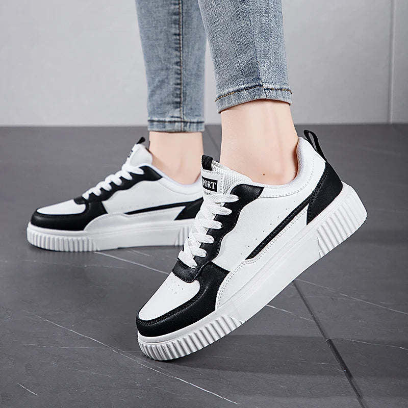 MAEDEF Women Shoes Flats Casual Shoes Men Sneaker White Shoes Female Sports Walking Couples Trainers Shoe Woman Vulcanized Shoes