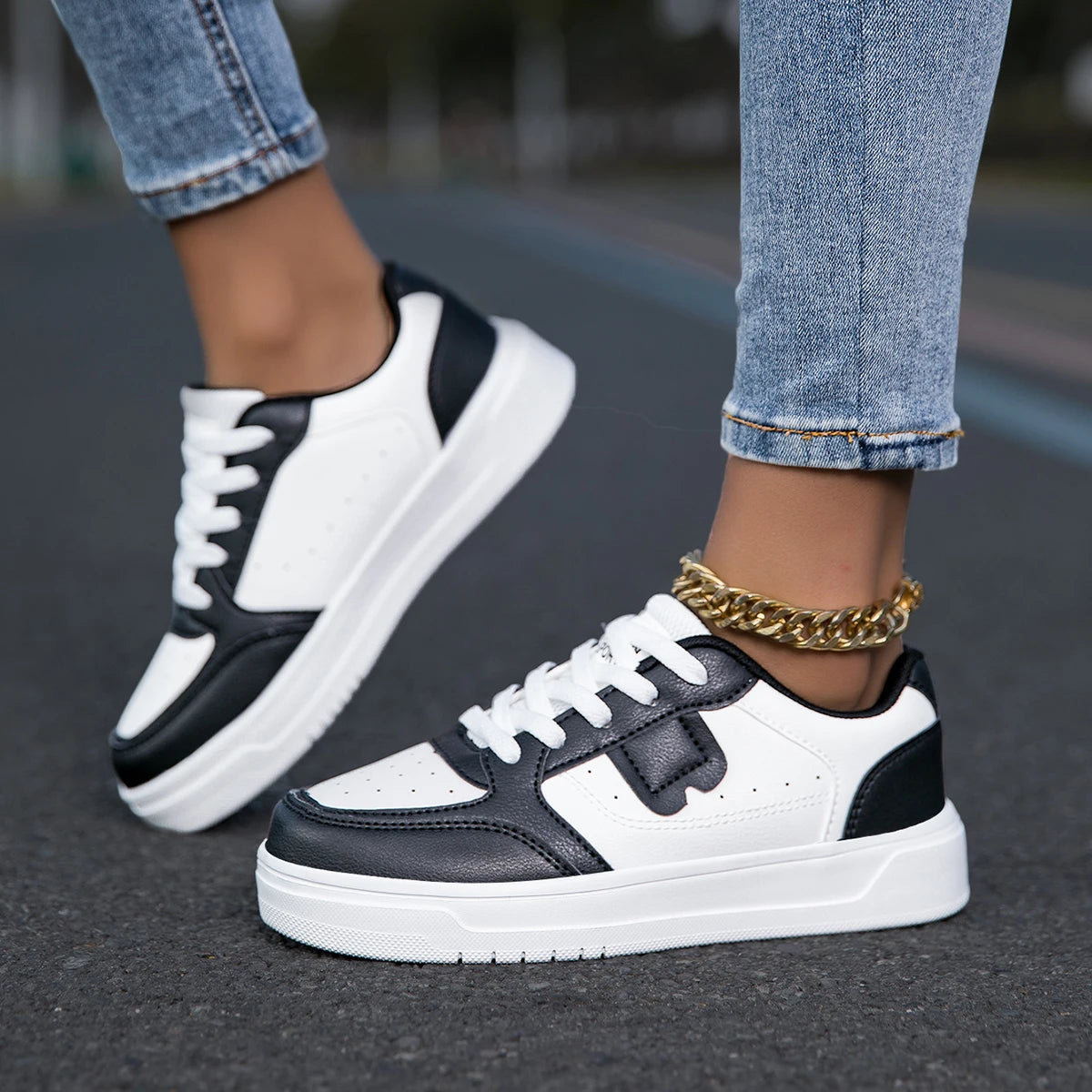 MAEDEF Women Shoes Flats Casual Shoes Men Sneaker White Shoes Female Sports Walking Couples Trainers Shoe Woman Vulcanized Shoes