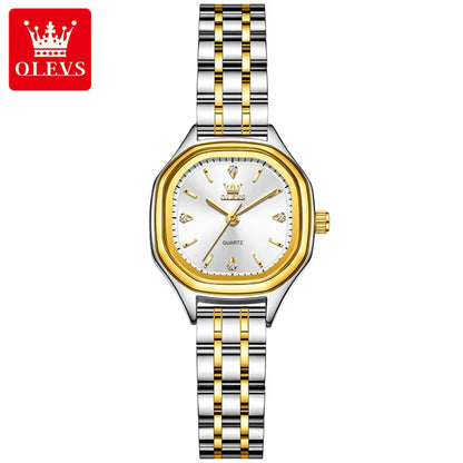 OLEVS 5888 Ladies Watches Gold Original Elegant Fashion Square Quartz Watch Waterproof Watches For Man Gifts Box Reloj