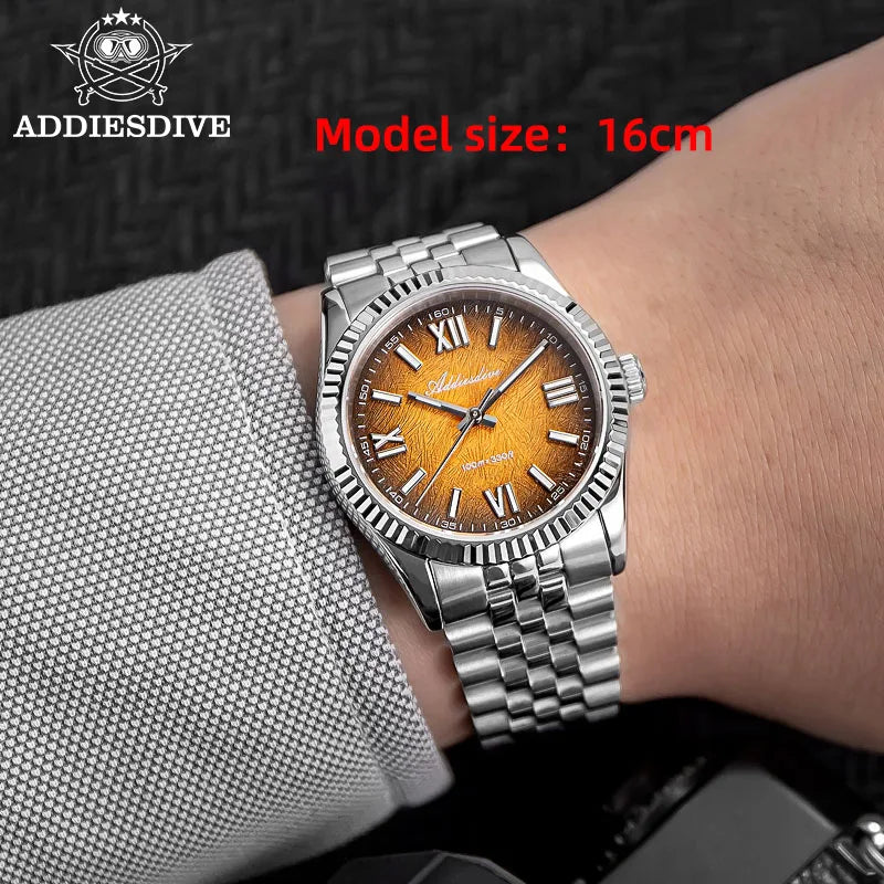 ADDIESDIVE Elegant Watch for Woman Luxury Sapphire Glass VH31 Quartz BGW9 Super Luminous 10Bar Waterproof Wristwatch AD2512