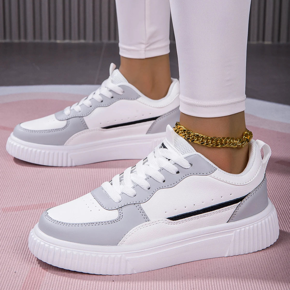 MAEDEF Women Shoes Flats Casual Shoes Men Sneaker White Shoes Female Sports Walking Couples Trainers Shoe Woman Vulcanized Shoes