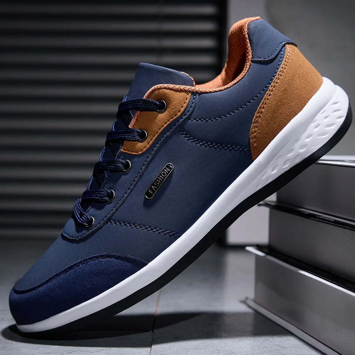 YRZL Men Shoes Spring Autumn Waterproof Walking Sneakers Leisure Male Leather Sports Shoes Non-Slip Footwear Tennis for Men