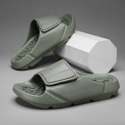 New Summer Men Massage Slippers Sides Indoor Outdoor Sandals Beach Casual Shoes Soft Sole Slides Men Flip-flops Men&
