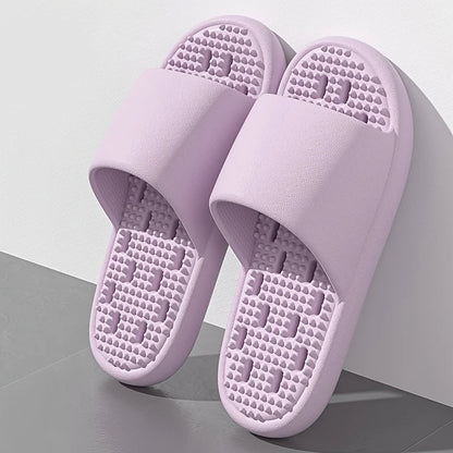 Women Summer Slippers Non Slip Quick Drying Shower Drainage Holes Soft Cushioned Breathable Beach Pool Shoes Slide Sandals