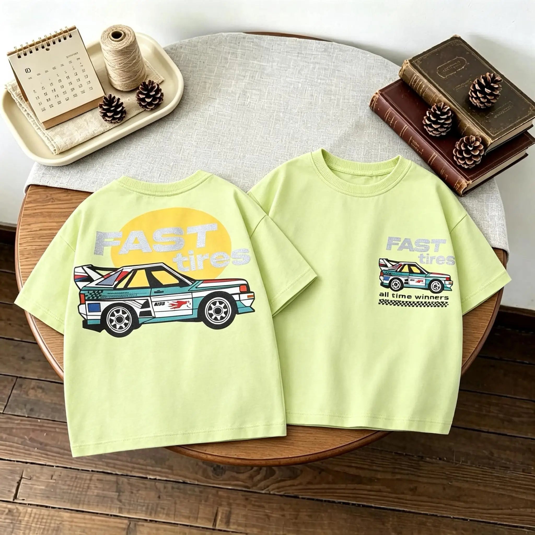 Double Side Print T-shirt For Kids Clothing Summer Simple Fashion Girl Boy Short Sleeve Tops Tees Children's Wear Casual Tshirts