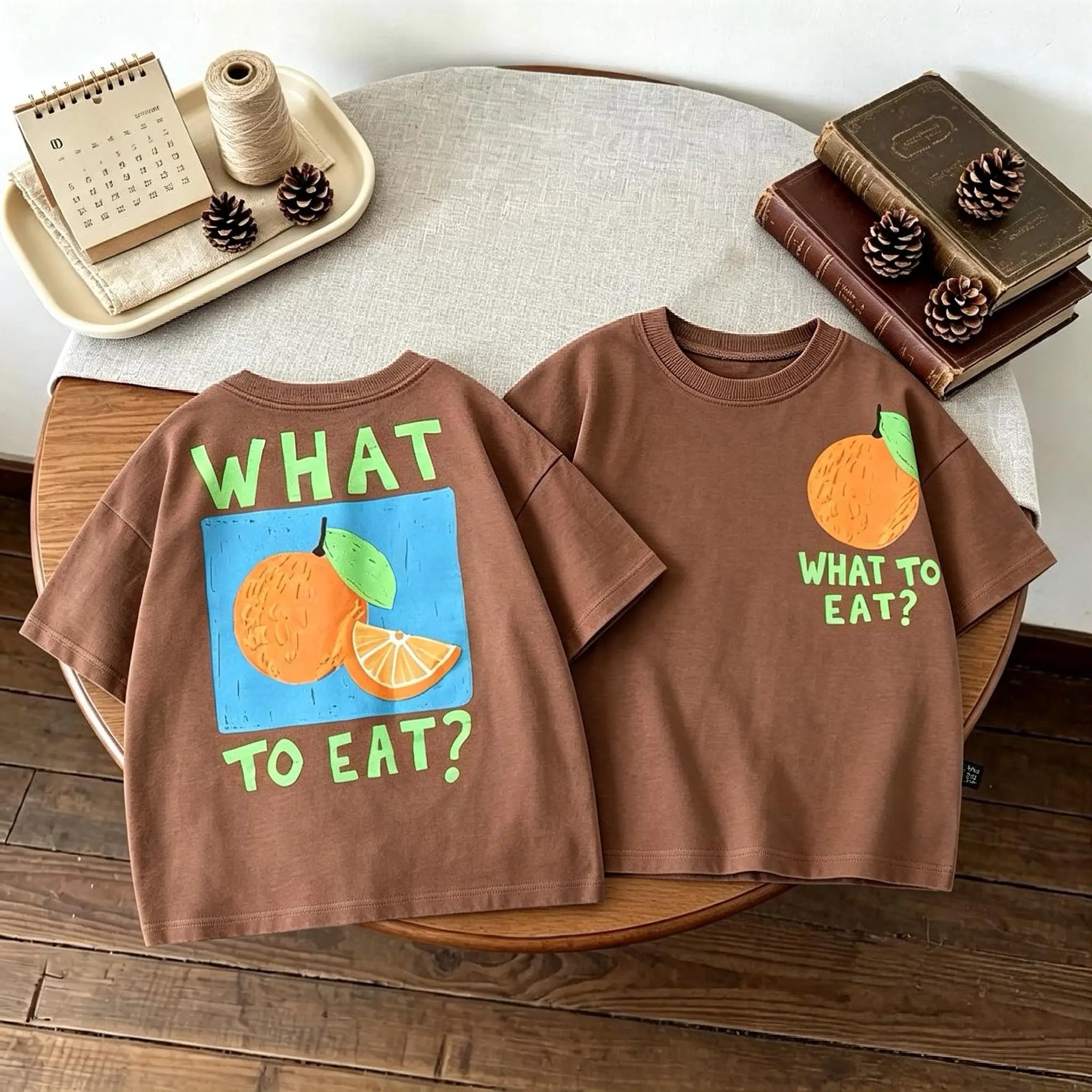 Double Side Print T-shirt For Kids Clothing Summer Simple Fashion Girl Boy Short Sleeve Tops Tees Children's Wear Casual Tshirts