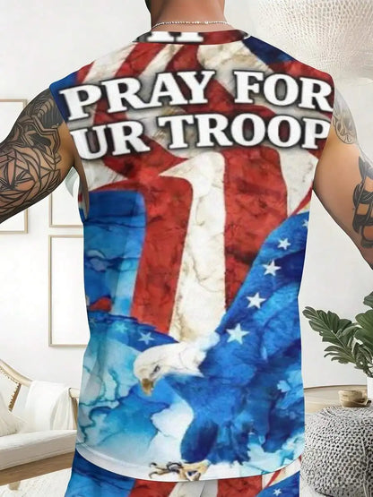 American Flag Eagle Design 2026 European &amp; American Spring Summer Autumn New Style Men&