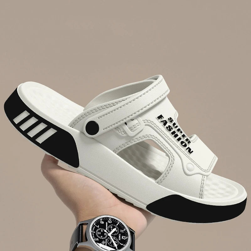 Men Slippers Summer EVA Soft-soled Platform Slides Sandals Indoor Outdoor Walking Beach Shoes Flip Flops Mens Home Shoes
