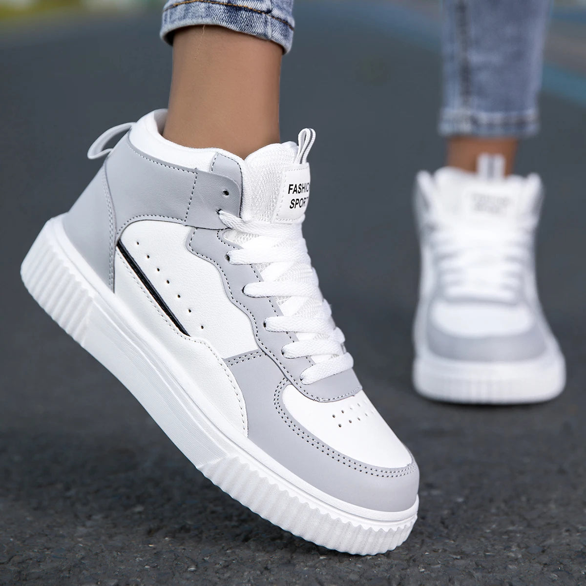 MAEDEF Women Shoes Flats Casual Shoes Men Sneaker White Shoes Female Sports Walking Couples Trainers Shoe Woman Vulcanized Shoes
