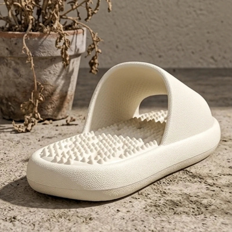 Women Summer Slippers Non Slip Quick Drying Shower Drainage Holes Soft Cushioned Breathable Beach Pool Shoes Slide Sandals