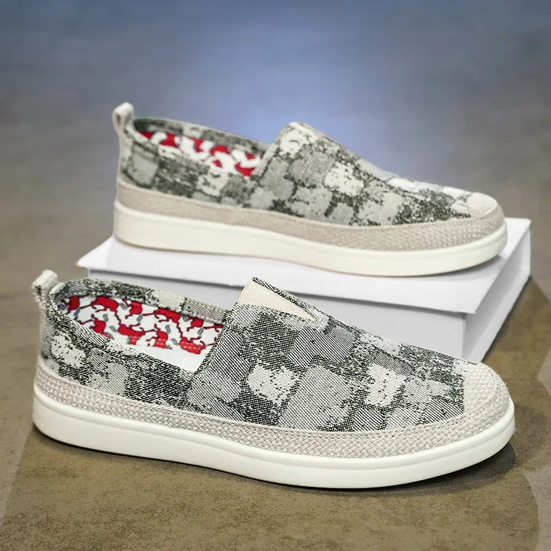 Summer Fresh Men Casual Canvas Sneakers Circulating Air Upper Cool Comfort Fit for Daily Errands Street Style Outfits